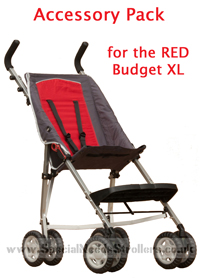 Budget XL Sun Hood, Rain Cover & Shopping Basket Set RED