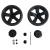 Replacement Black Wheels (5 spoke) Front or Rear (1 Pair / 2 Wheels) - view 1